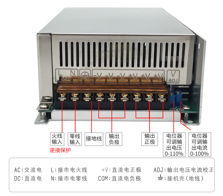 恒压恒流电源符号标示图