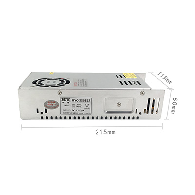350W 12V 29A 监控开关电源(图1) HYC-350E12监控开关电源尺寸图